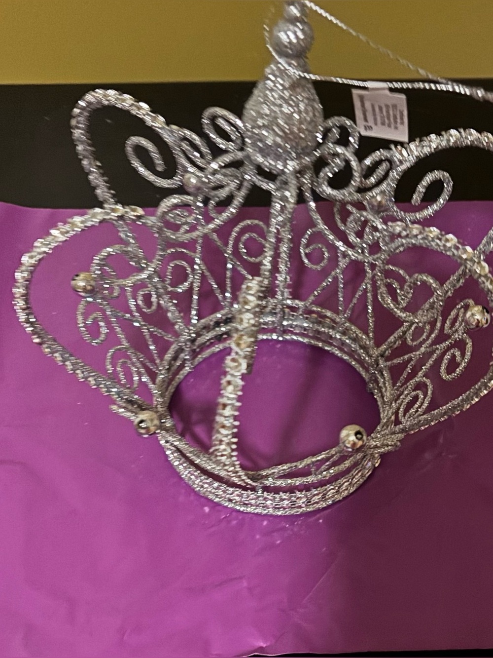 Silver Sparkle Wire Tiara Crown(Christmas Tree Decor